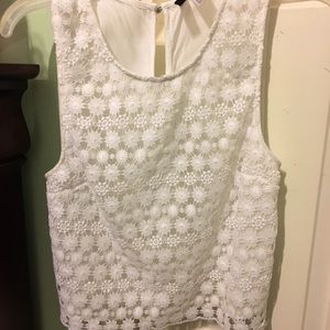 White floral tank